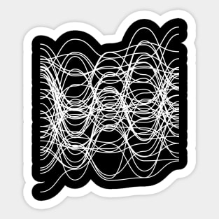 wavy geometric lines Sticker